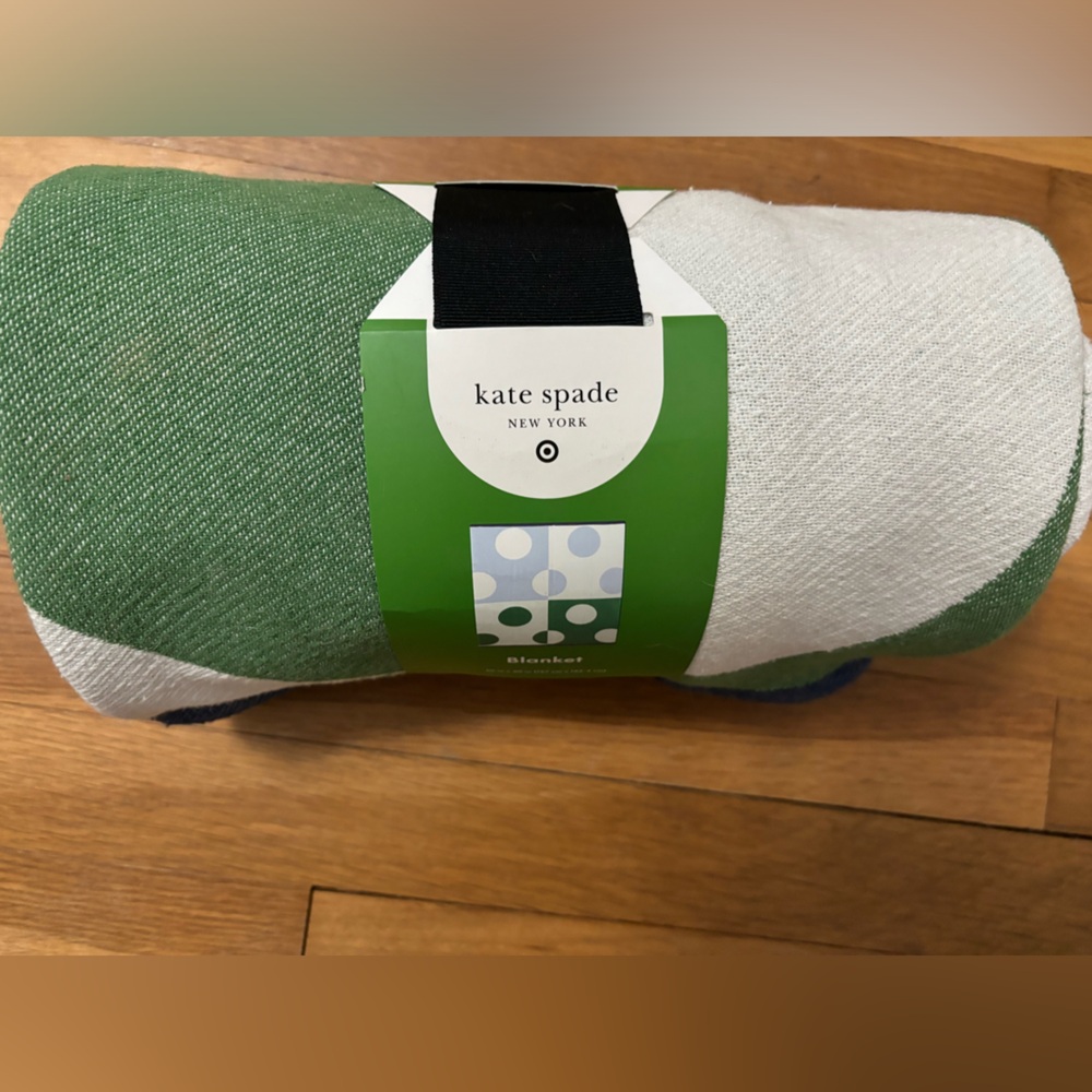 Kate Spade for target Green, blue and white indoor outdoor blanket